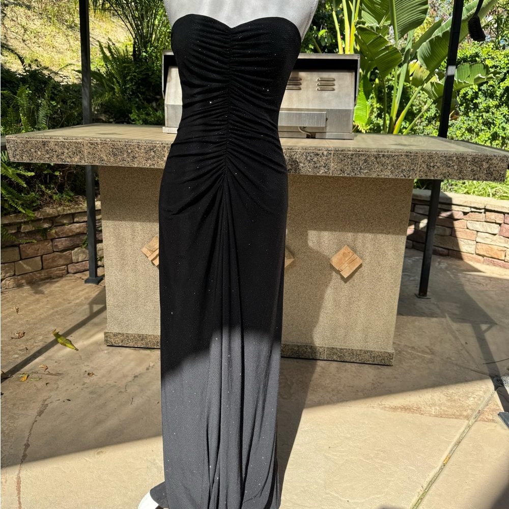 1950s style Black sparkle gown Size 4